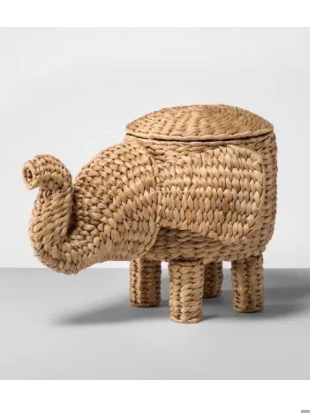 Opalhouse Rattan Wicker Elephant Basket Planter Lid Nursery Storage Target NEW